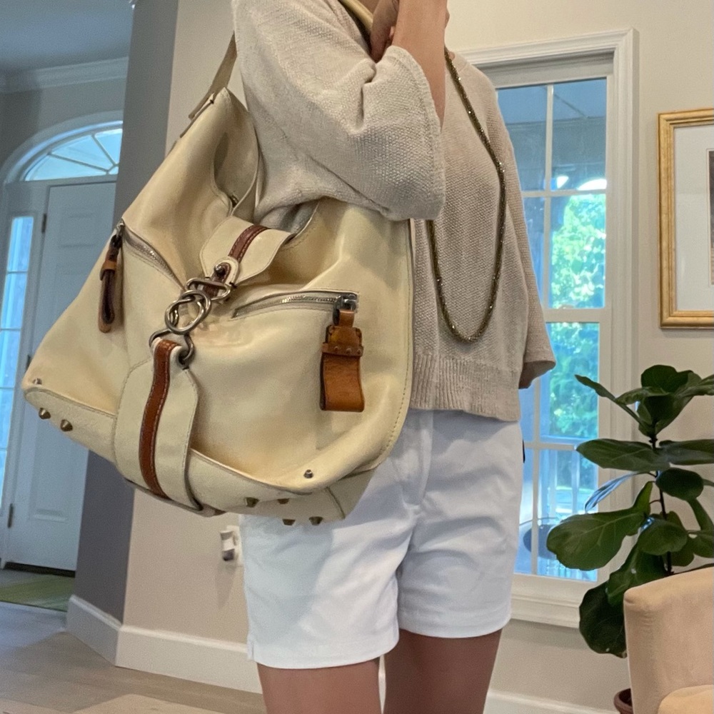 Vintage Cream Leather Chloe bag